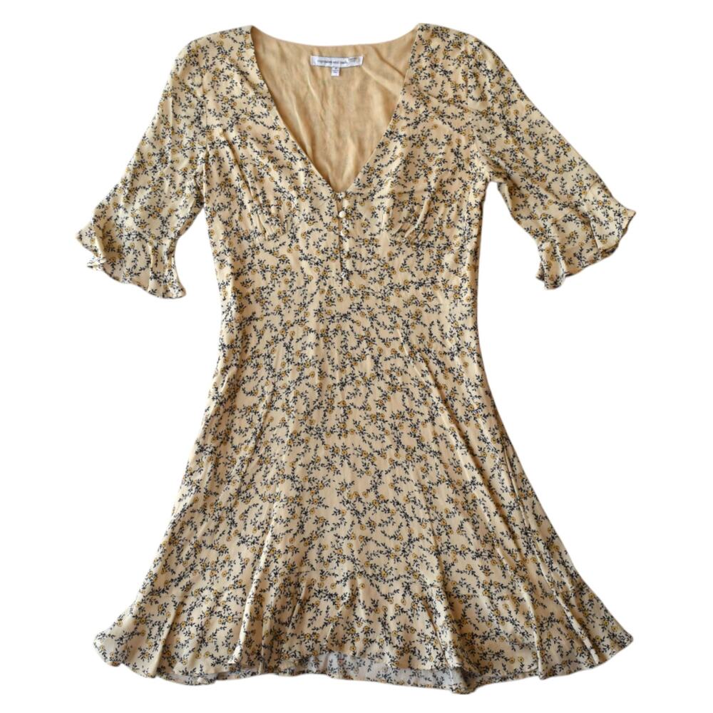 Cupcakes and Cashmere Cream Floral Cottagecore Dress Size 4